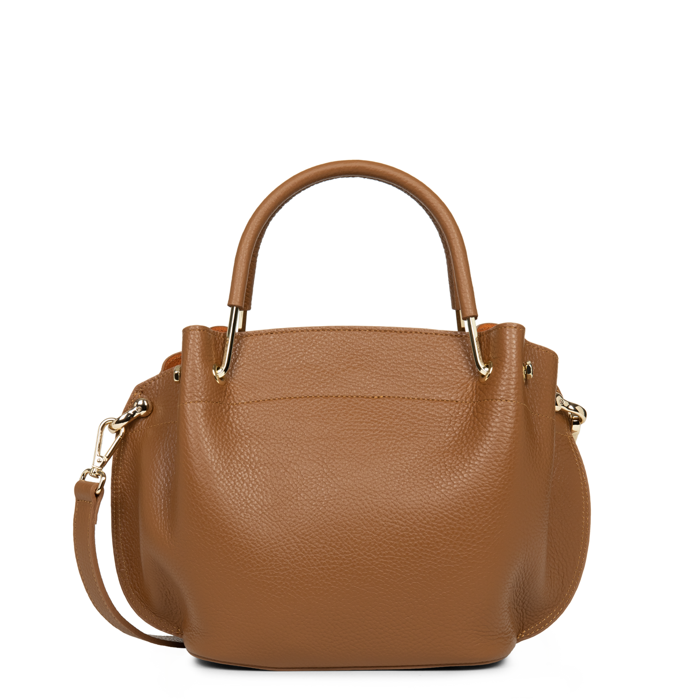 sac à main - foulonné double #couleur_camel-in-orange