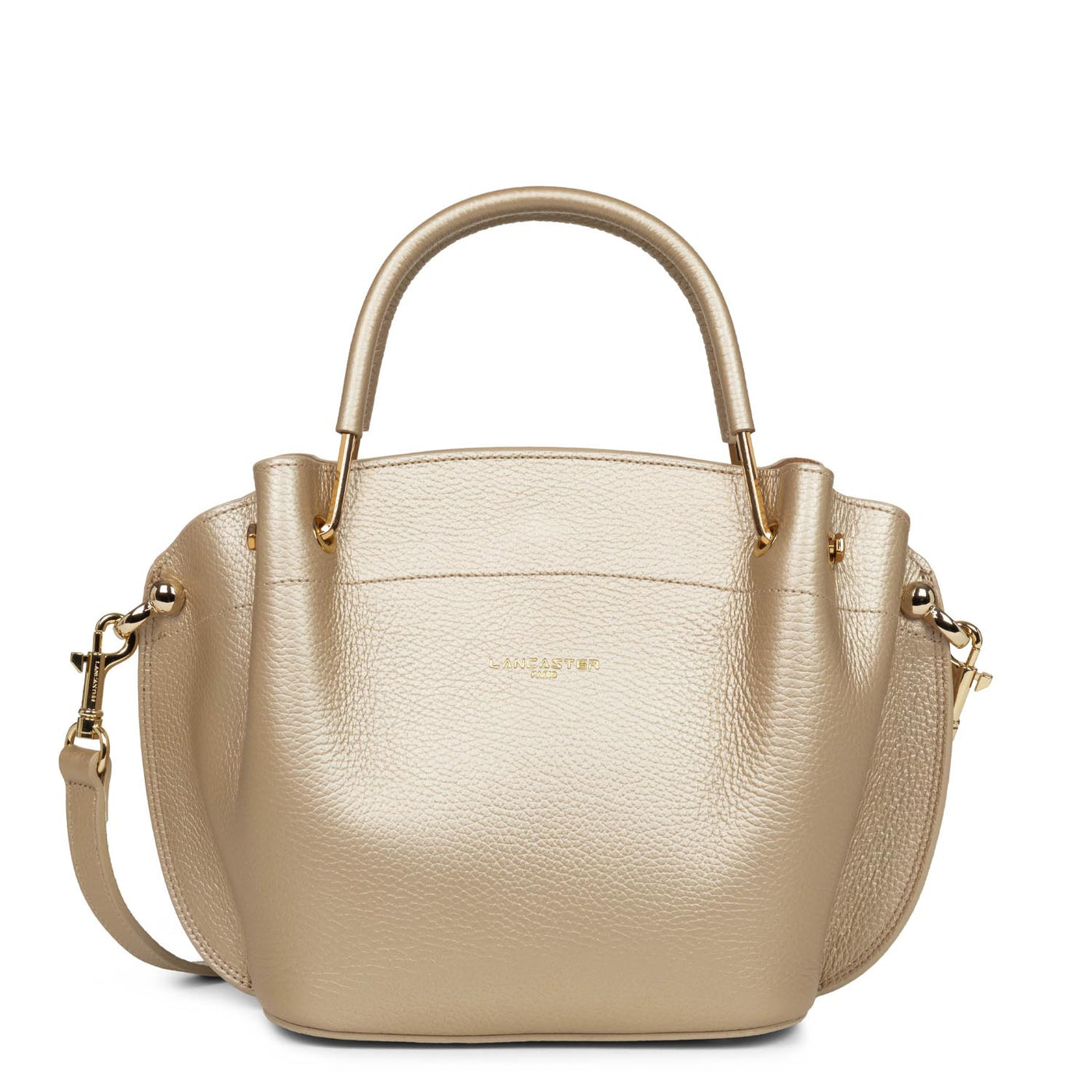 sac à main - foulonné double #couleur_champagne-in-nude