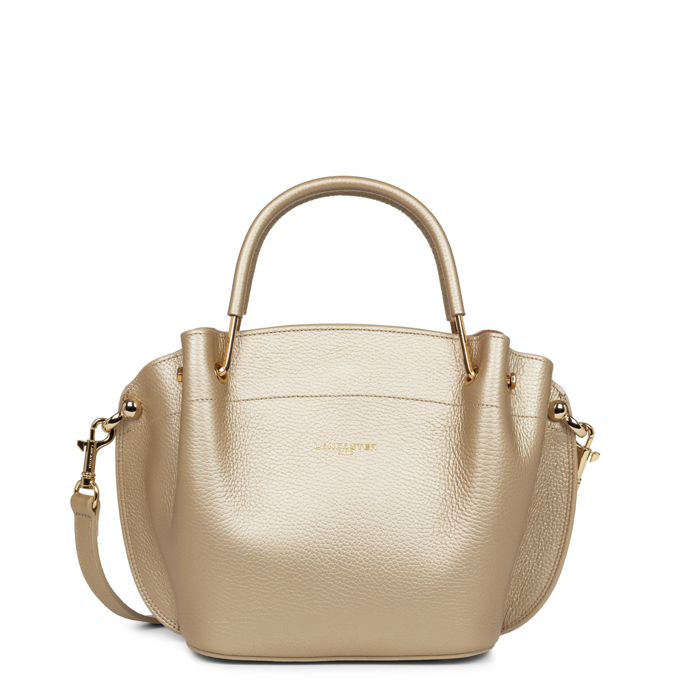 sac à main - foulonné double #couleur_champagne-in-nude