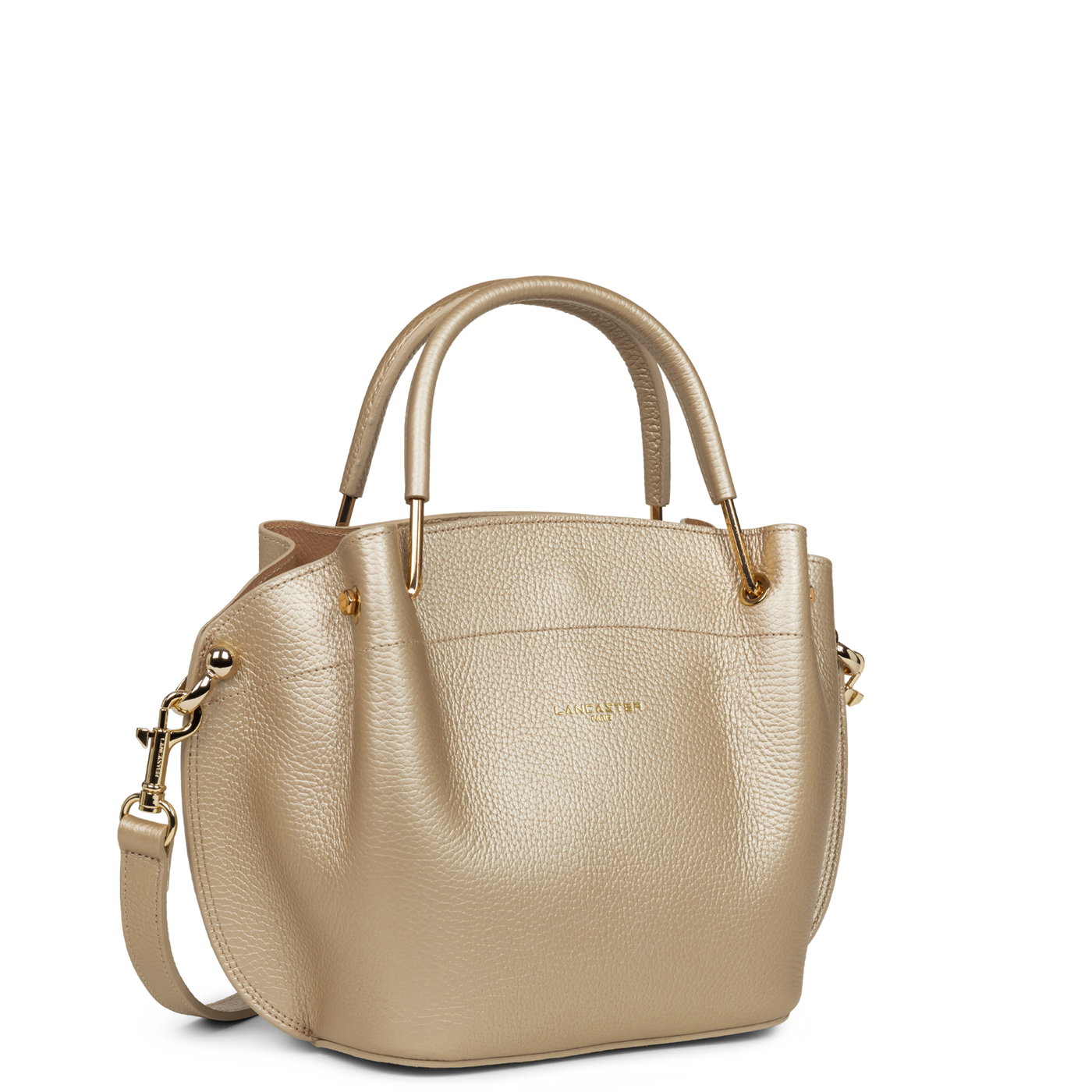 sac à main - foulonné double #couleur_champagne-in-nude