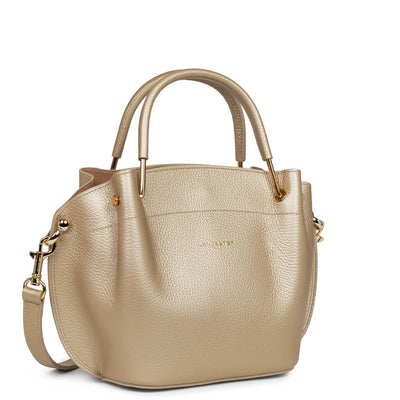 sac à main - foulonné double #couleur_champagne-in-nude