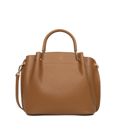 grand sac à main - foulonné double #couleur_camel-in-orange