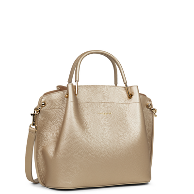 grand sac à main - foulonné double #couleur_champagne-in-nude