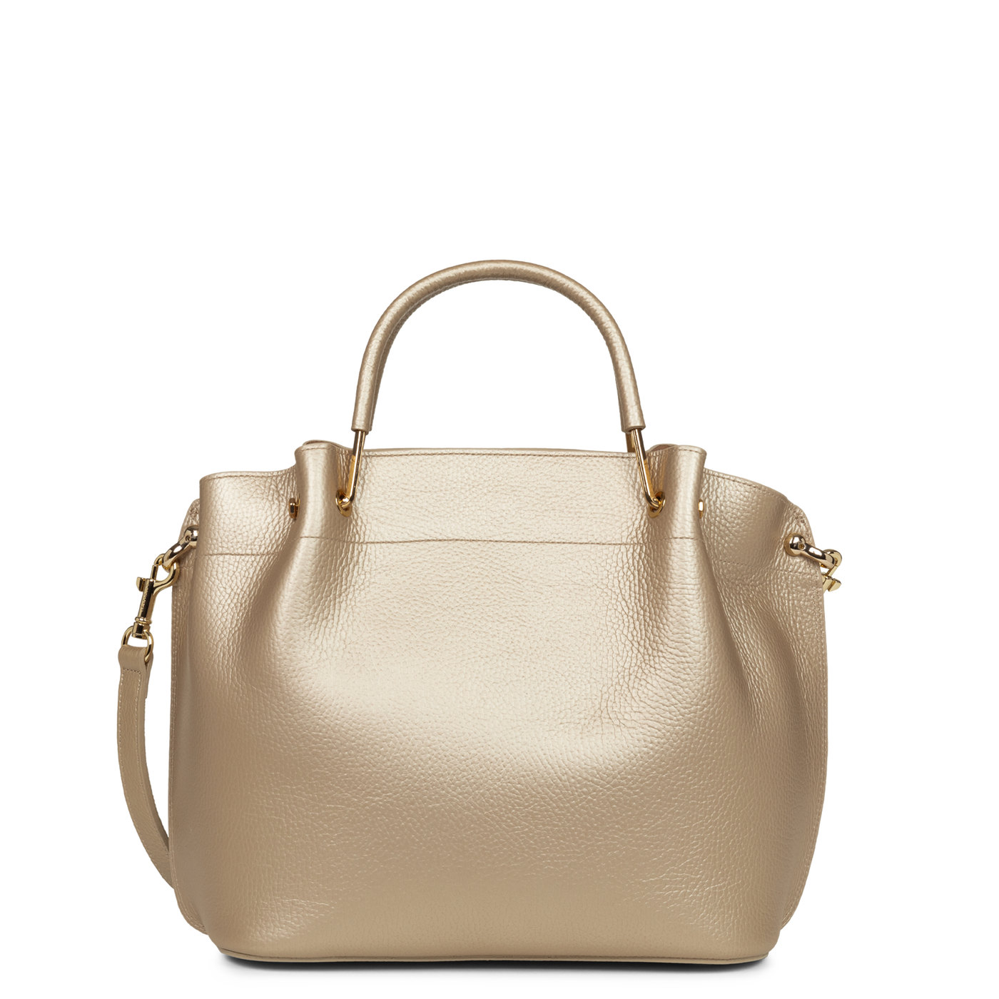 grand sac à main - foulonné double #couleur_champagne-in-nude