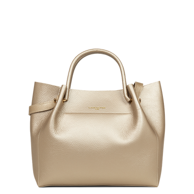 sac cabas épaule - foulonné double #couleur_champagne-in-nude