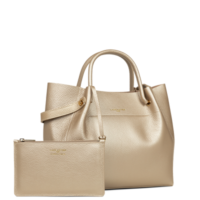 sac cabas épaule - foulonné double #couleur_champagne-in-nude