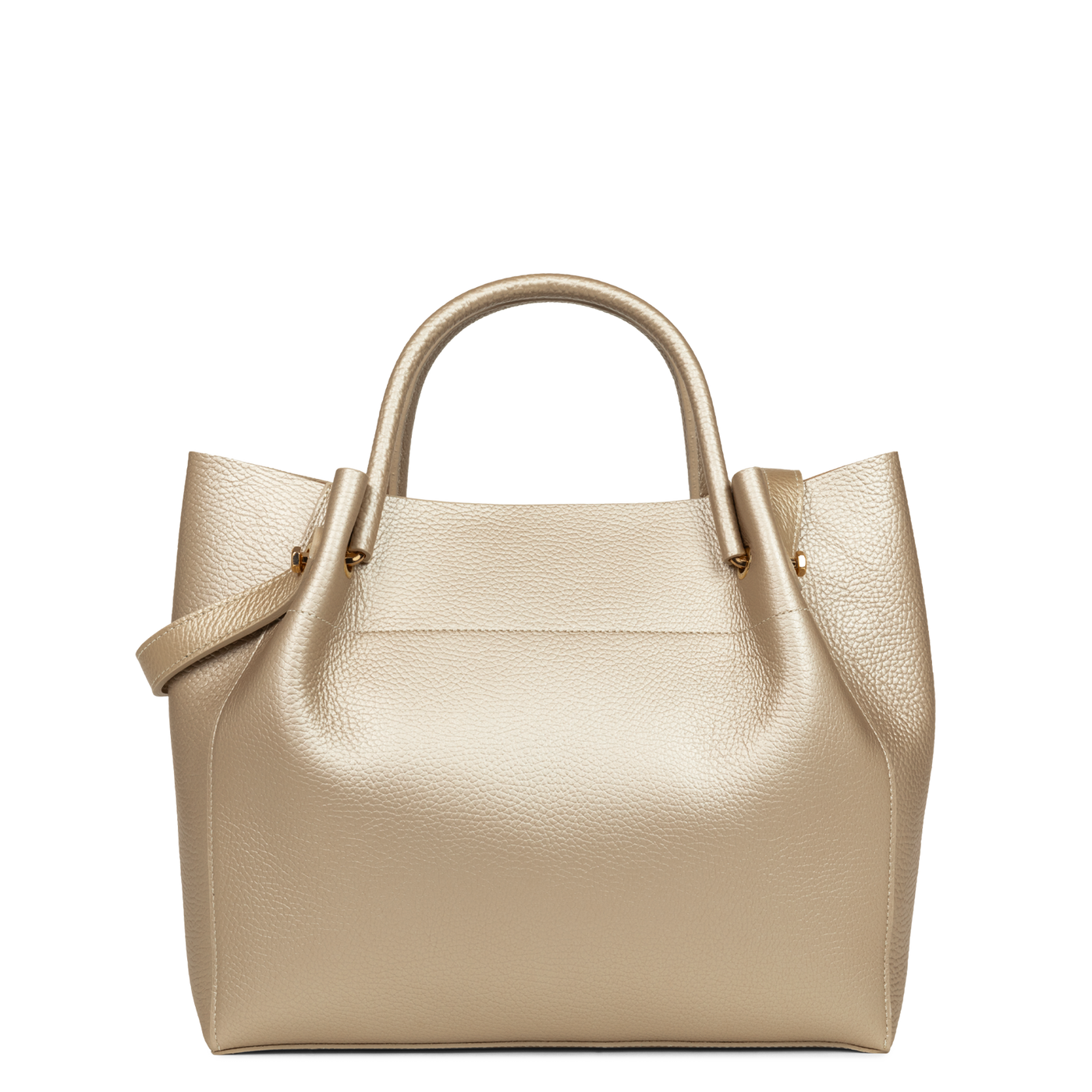 sac cabas épaule - foulonné double #couleur_champagne-in-nude