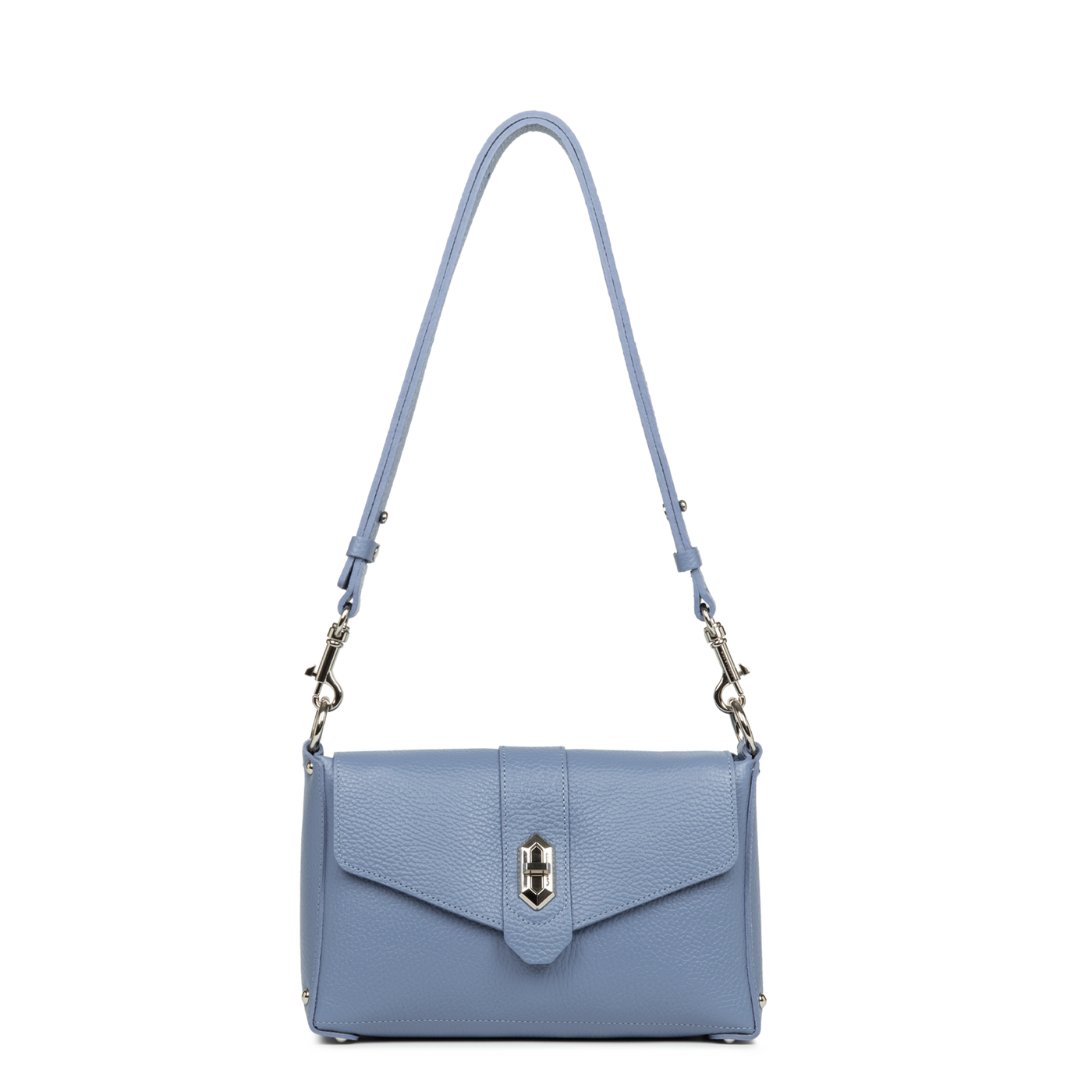 petit sac trotteur - top double #couleur_bleu-cendre-in-argent