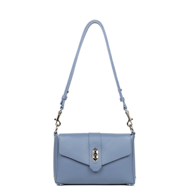 petit sac trotteur - top double #couleur_bleu-cendre-in-argent