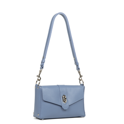 petit sac trotteur - top double #couleur_bleu-cendre-in-argent