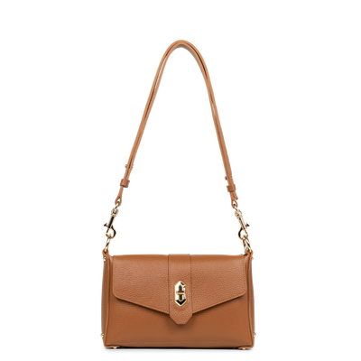 petit sac trotteur - top double #couleur_camel-in-orange