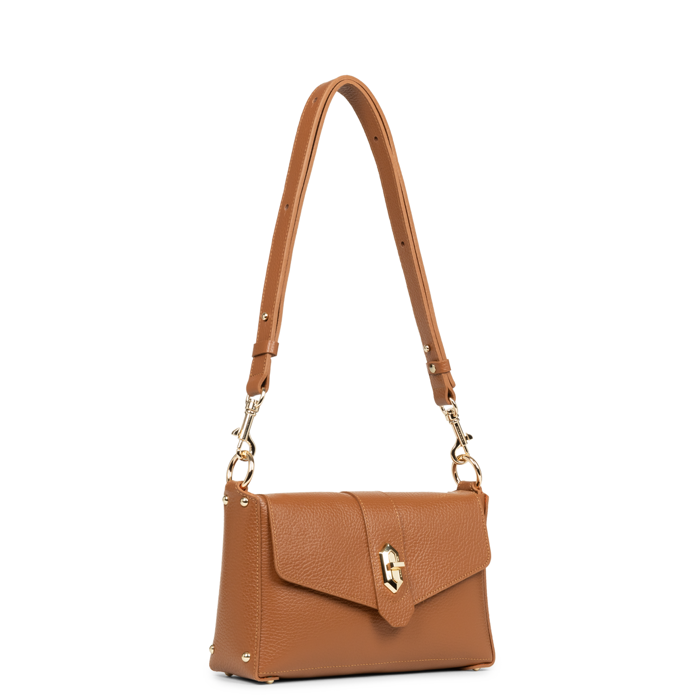 petit sac trotteur - top double #couleur_camel-in-orange