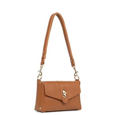 petit sac trotteur - top double #couleur_camel-in-orange