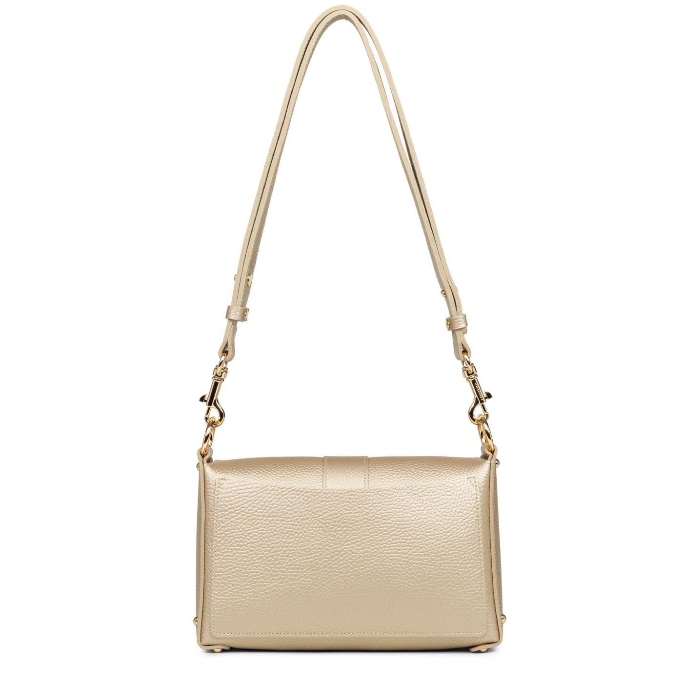 petit sac trotteur - foulonné double #couleur_champagne-in-nude