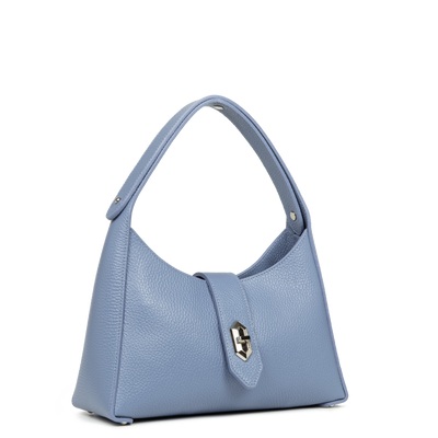 sac hobo - top double #couleur_bleu-cendre-in-argent