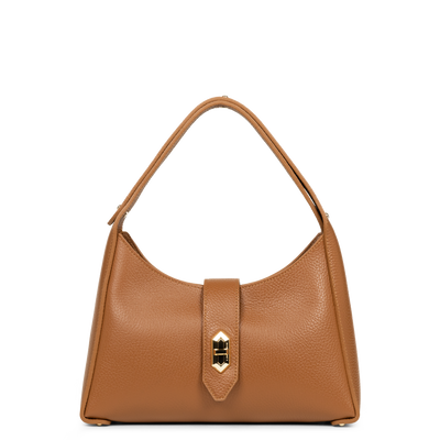 sac hobo - top double #couleur_camel-in-orange