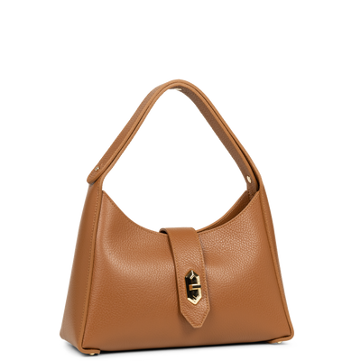 sac hobo - top double #couleur_camel-in-orange