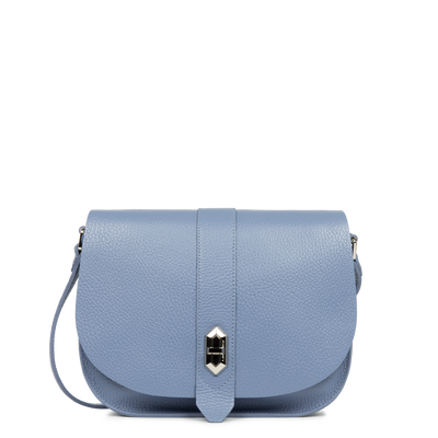 sac besace - top double #couleur_bleu-cendre-in-argent