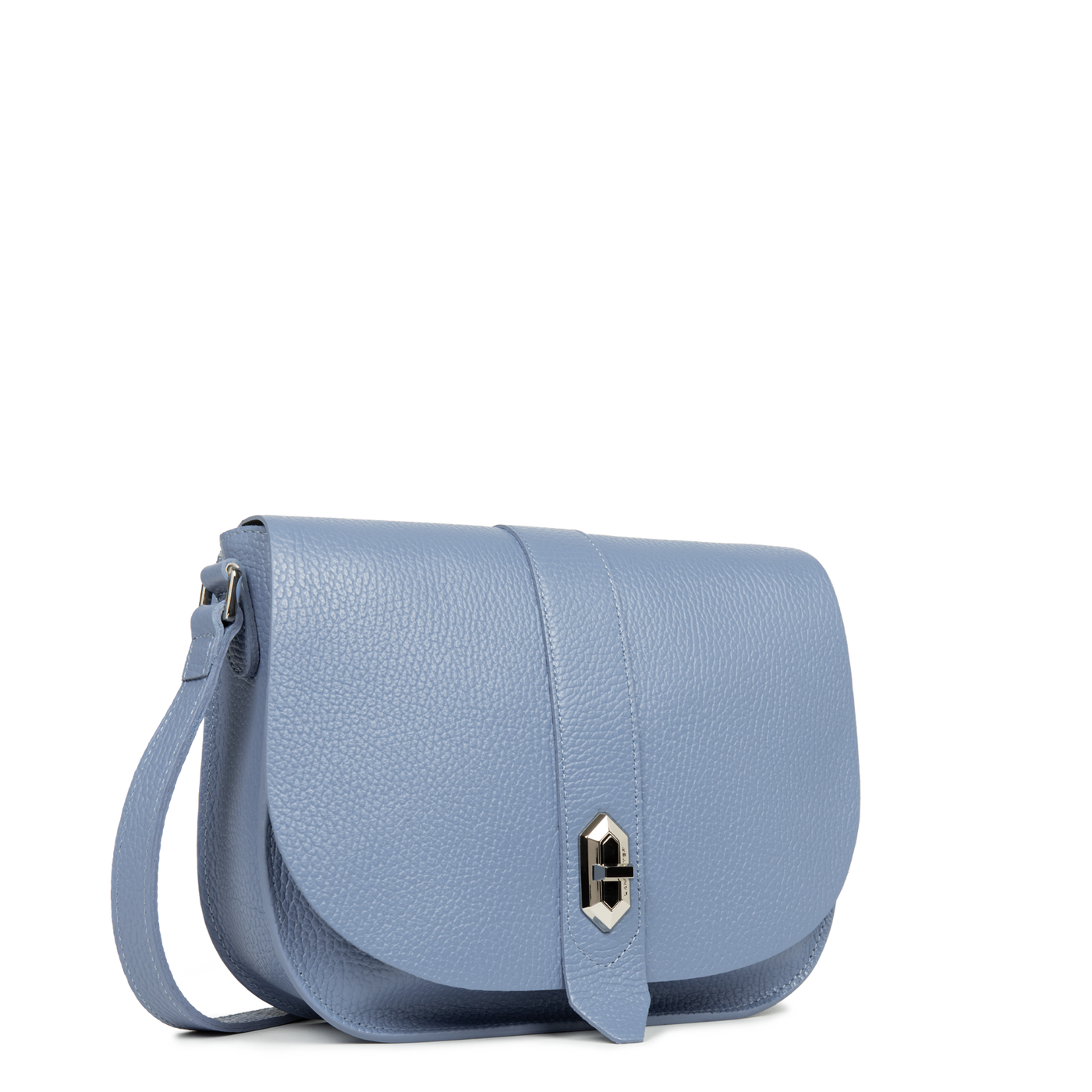 sac besace - top double #couleur_bleu-cendre-in-argent