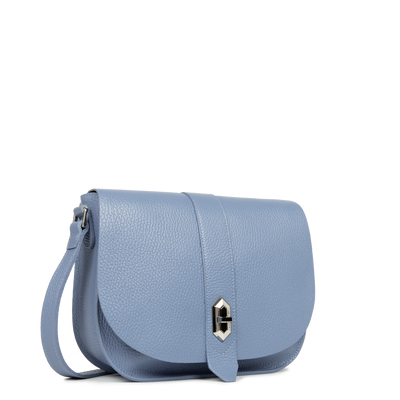 sac besace - top double #couleur_bleu-cendre-in-argent