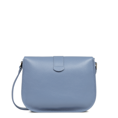 sac besace - top double #couleur_bleu-cendre-in-argent