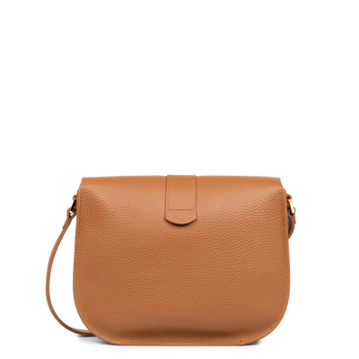 sac besace - top double #couleur_camel-in-orange