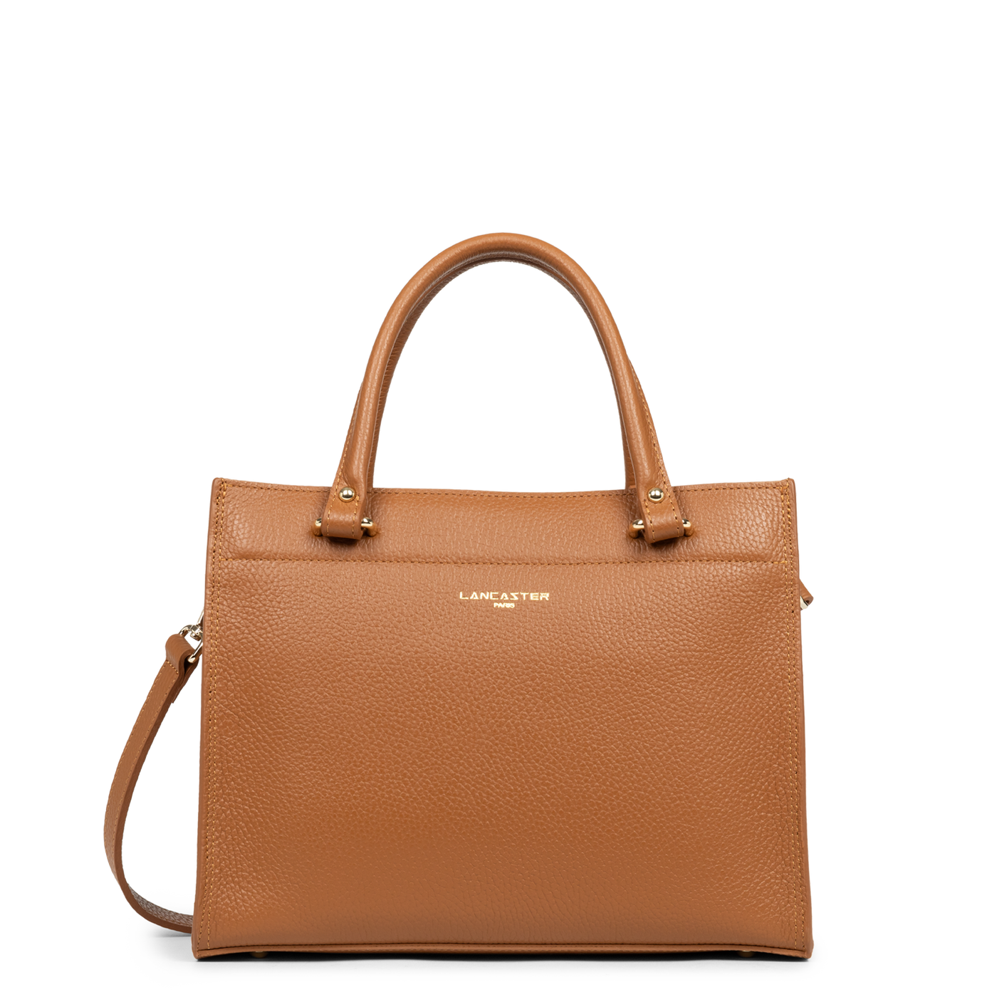 sac à main - foulonné double #couleur_camel-in-orange