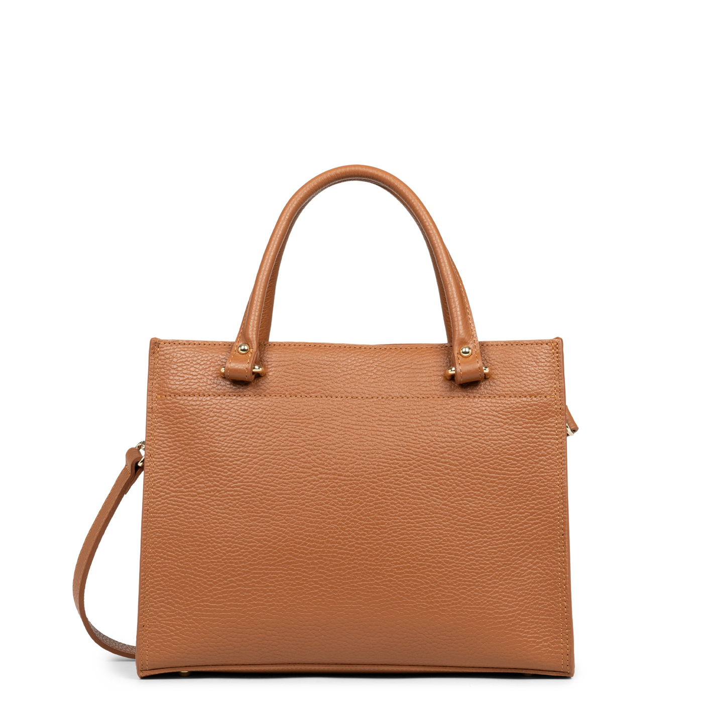 sac à main - foulonné double #couleur_camel-in-orange