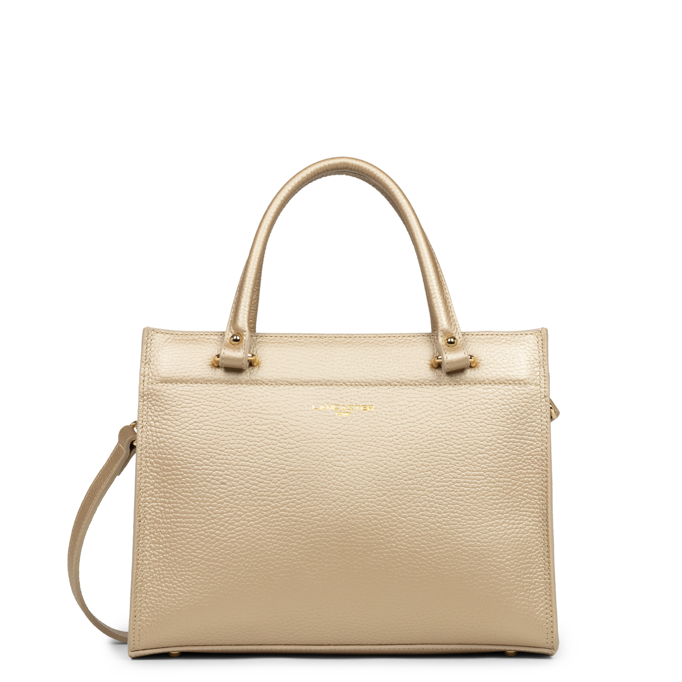 sac à main - foulonné double #couleur_champagne-in-nude