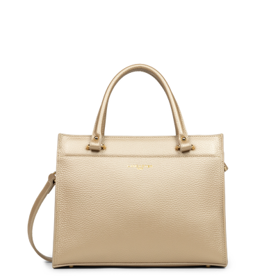 sac à main - foulonné double #couleur_champagne-in-nude