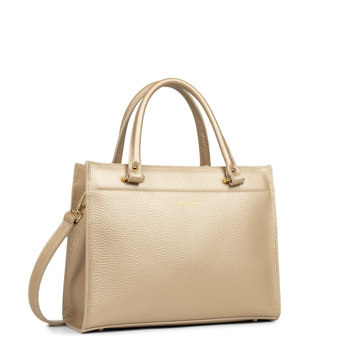 sac à main - foulonné double #couleur_champagne-in-nude