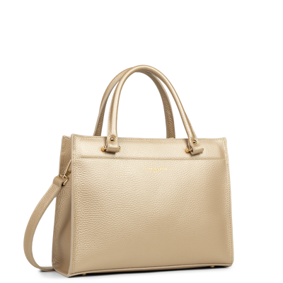 sac à main - foulonné double #couleur_champagne-in-nude