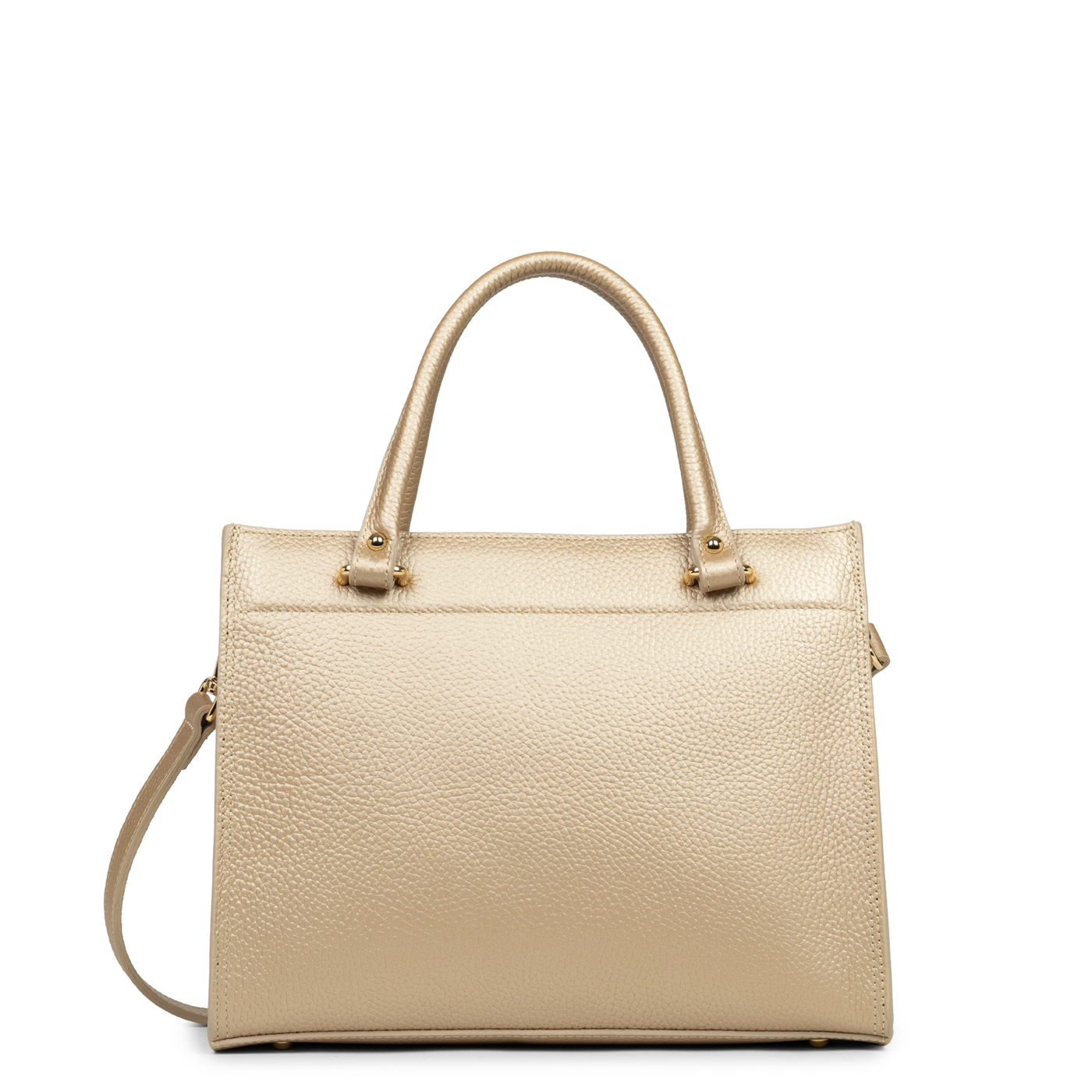 sac à main - foulonné double #couleur_champagne-in-nude