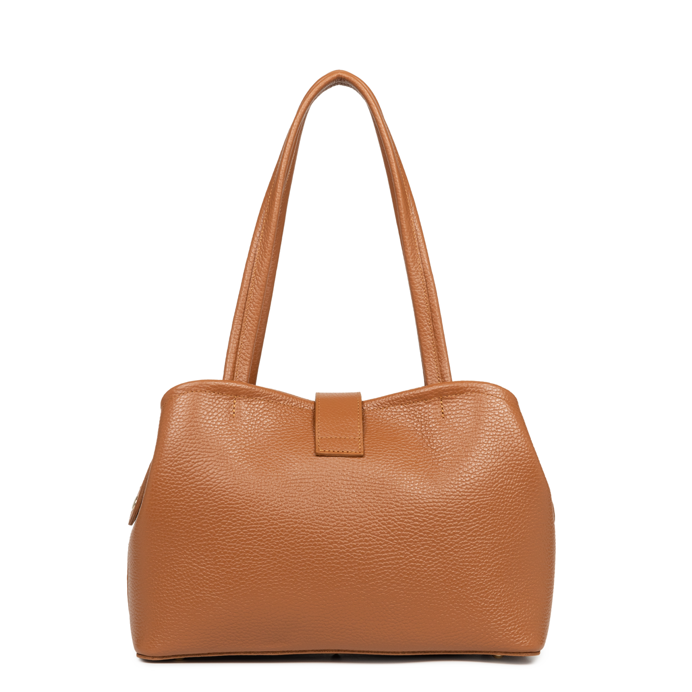 sac cabas épaule - top double #couleur_camel-in-orange