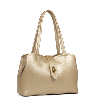 sac cabas épaule - top double #couleur_champagne-in-nude