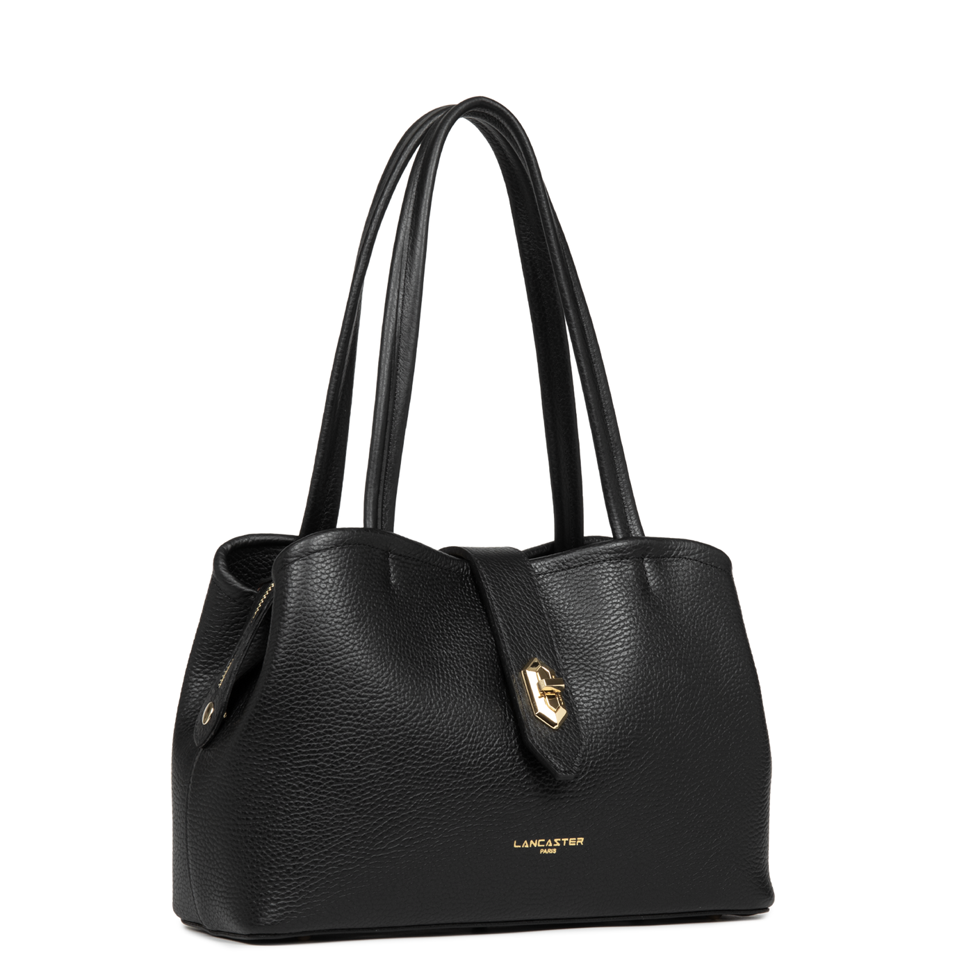 sac cabas épaule - top double #couleur_noir-in-nude