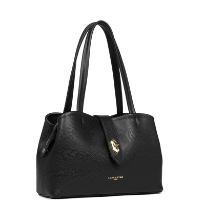 sac cabas épaule - top double #couleur_noir-in-nude