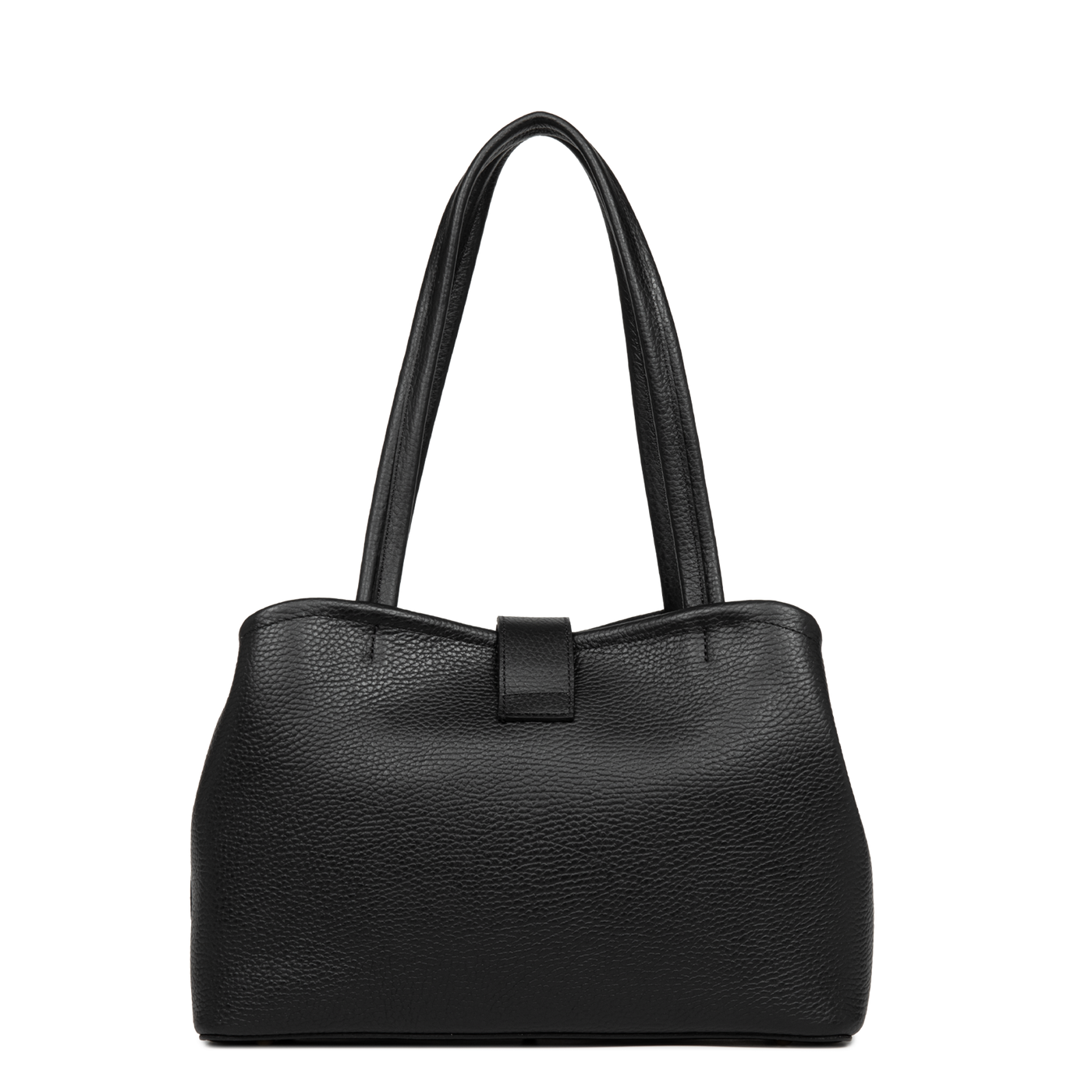 sac cabas épaule - top double #couleur_noir-in-nude