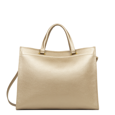 grand sac cabas épaule - foulonné double #couleur_champagne-in-nude