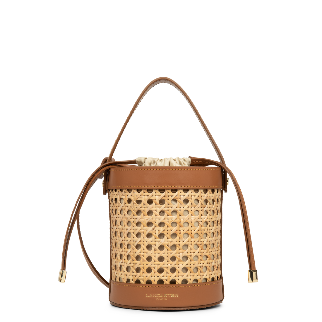 petit sac seau - cannage rotin 