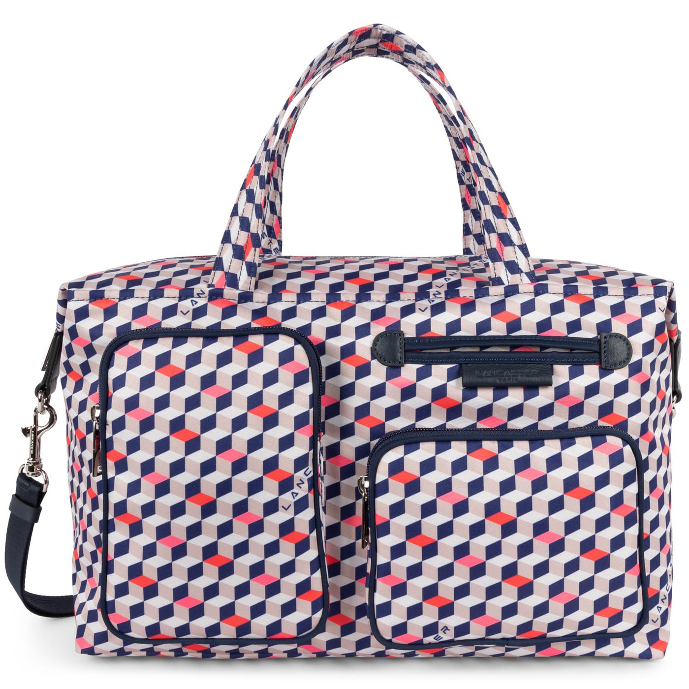 grand sac cabas main - basic sport #couleur_damier-bleu