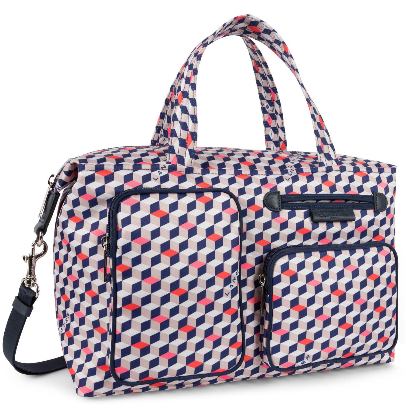 grand sac cabas main - basic sport #couleur_damier-bleu