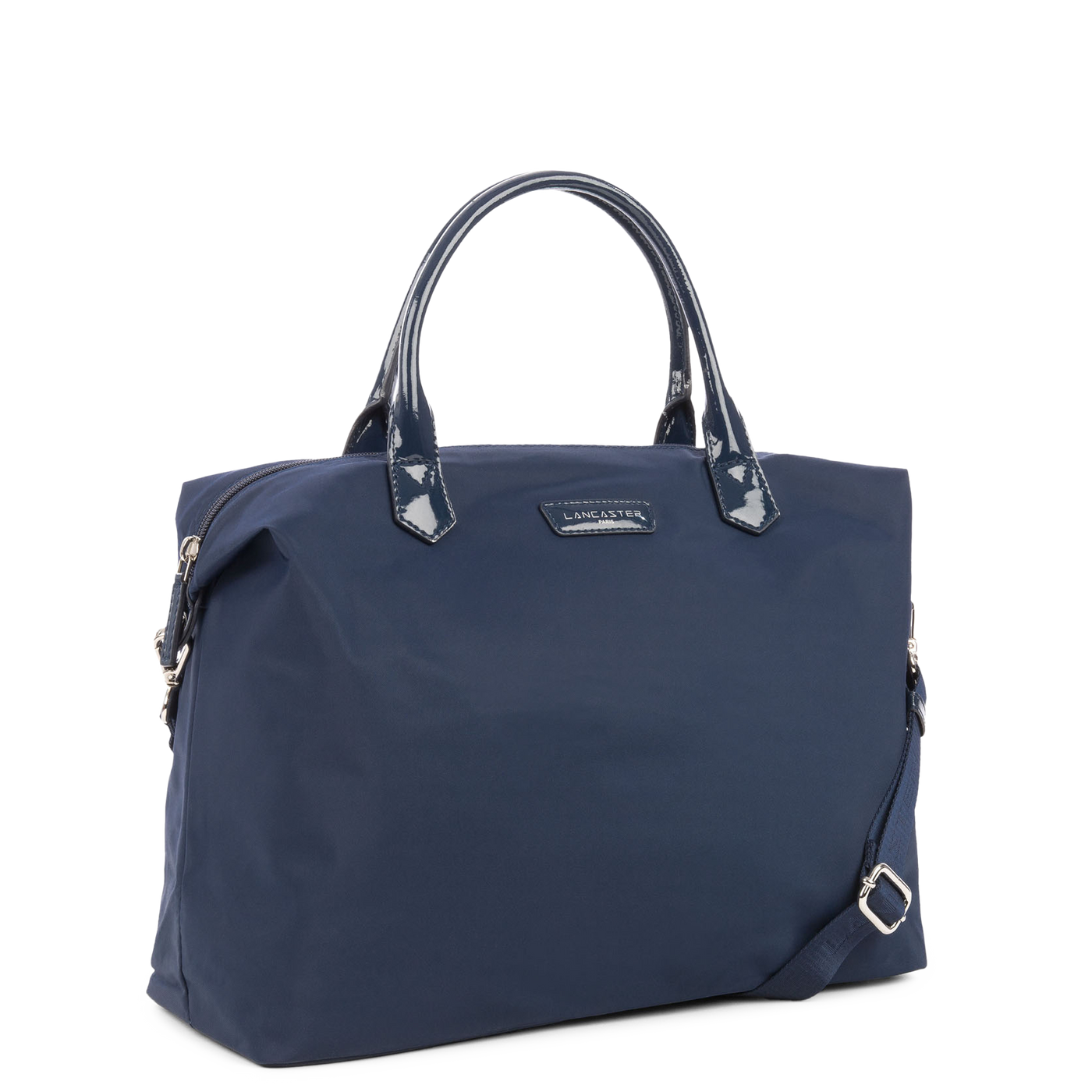 grand sac cabas main - basic verni #couleur_bleu-fonc