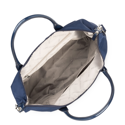 grand sac cabas main - basic verni #couleur_bleu-fonc