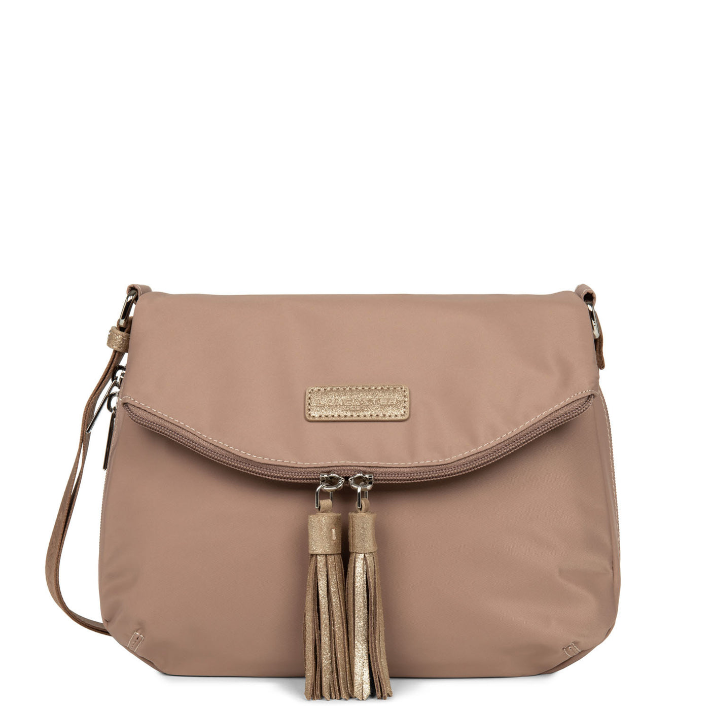 sac besace - basic pompon #couleur_nude_champagne