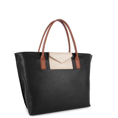 sac à main - maya #couleur_noir-galet-ros-cognac