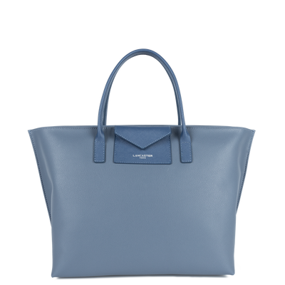 grand sac cabas main - maya #couleur_bleu-cendre