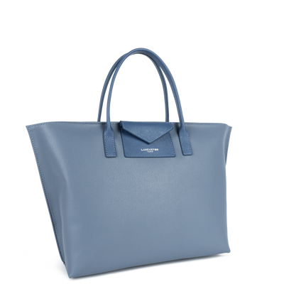 grand sac cabas main - maya #couleur_bleu-cendre