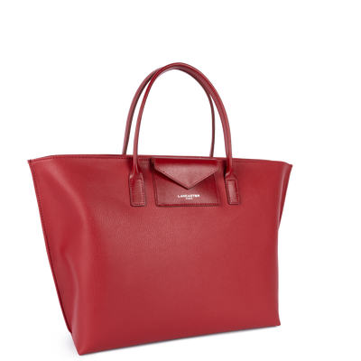 grand sac cabas main - maya #couleur_carmin