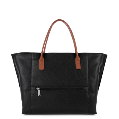 grand sac cabas main - maya #couleur_noir-galet-ros-cognac